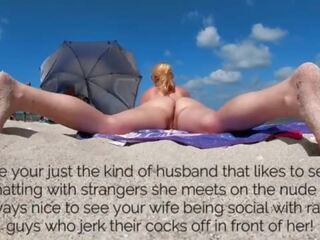 Exhibitionist ehefrau frau kuss nackt strand voyeur pecker tease&excl; shes ein von meine favorit exhibitionist wives&excl;