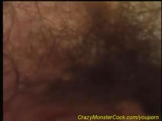 Berambut lebat matang pertama dubur monstercock